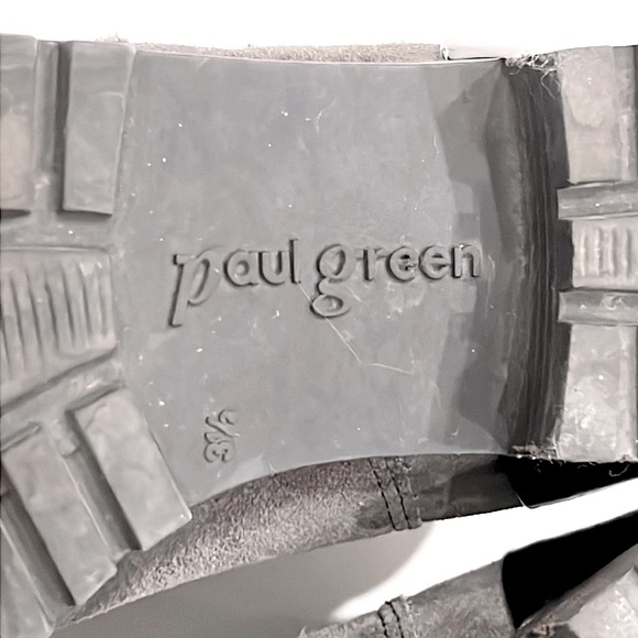 Paul Green Dina Gray Suede Leather Patent Detail Zipper Ankle Boots - Picture 5 of 10